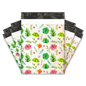 10x13 Succulents Designer Poly Mailers Shipping Envelopes Premium Printed Bags