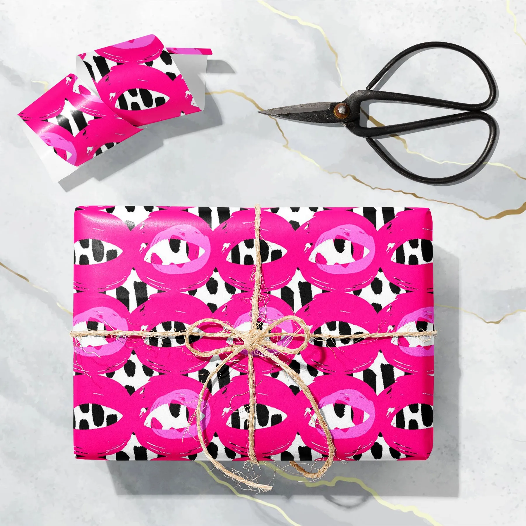 Abstract Brush Stroke D29 Art & Craft Gift Wrapping Paper