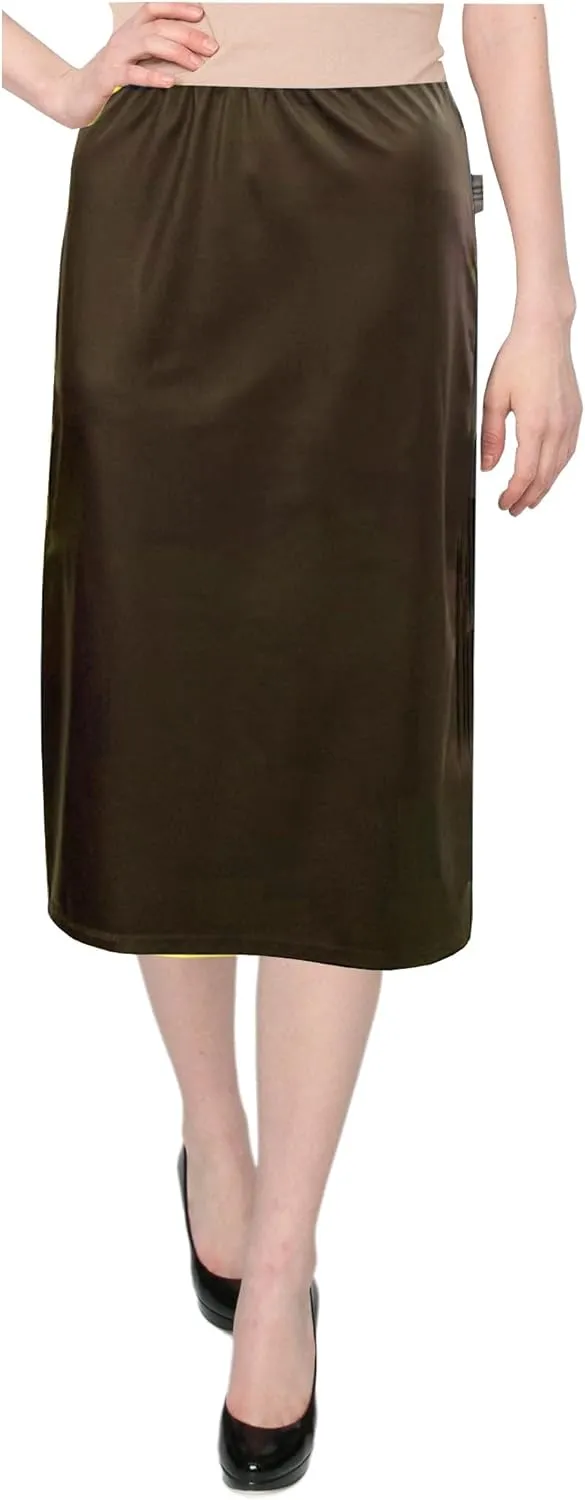Baby'O Women's Basic Modest 26" Below The Knee Length Stretch Knit Straight Skirt