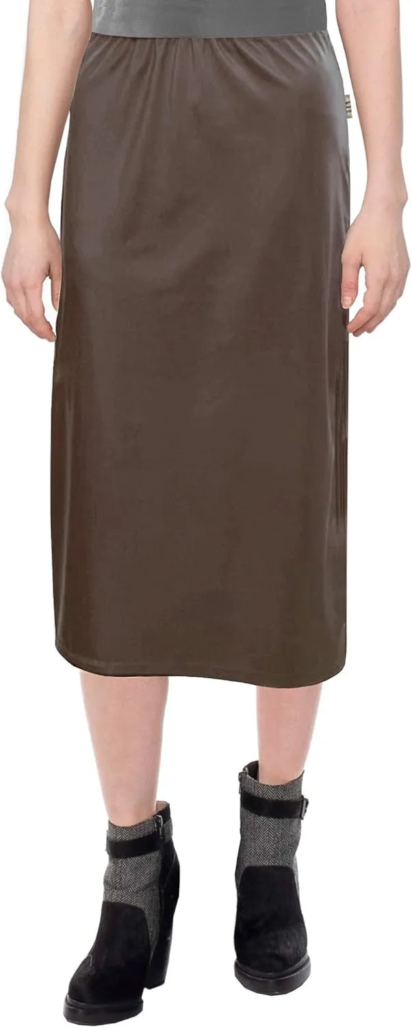 Baby'O Women's Basic Modest 26" Below The Knee Length Stretch Knit Straight Skirt