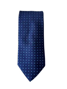 Eton Blue Polka Dot 100% Silk Necktie