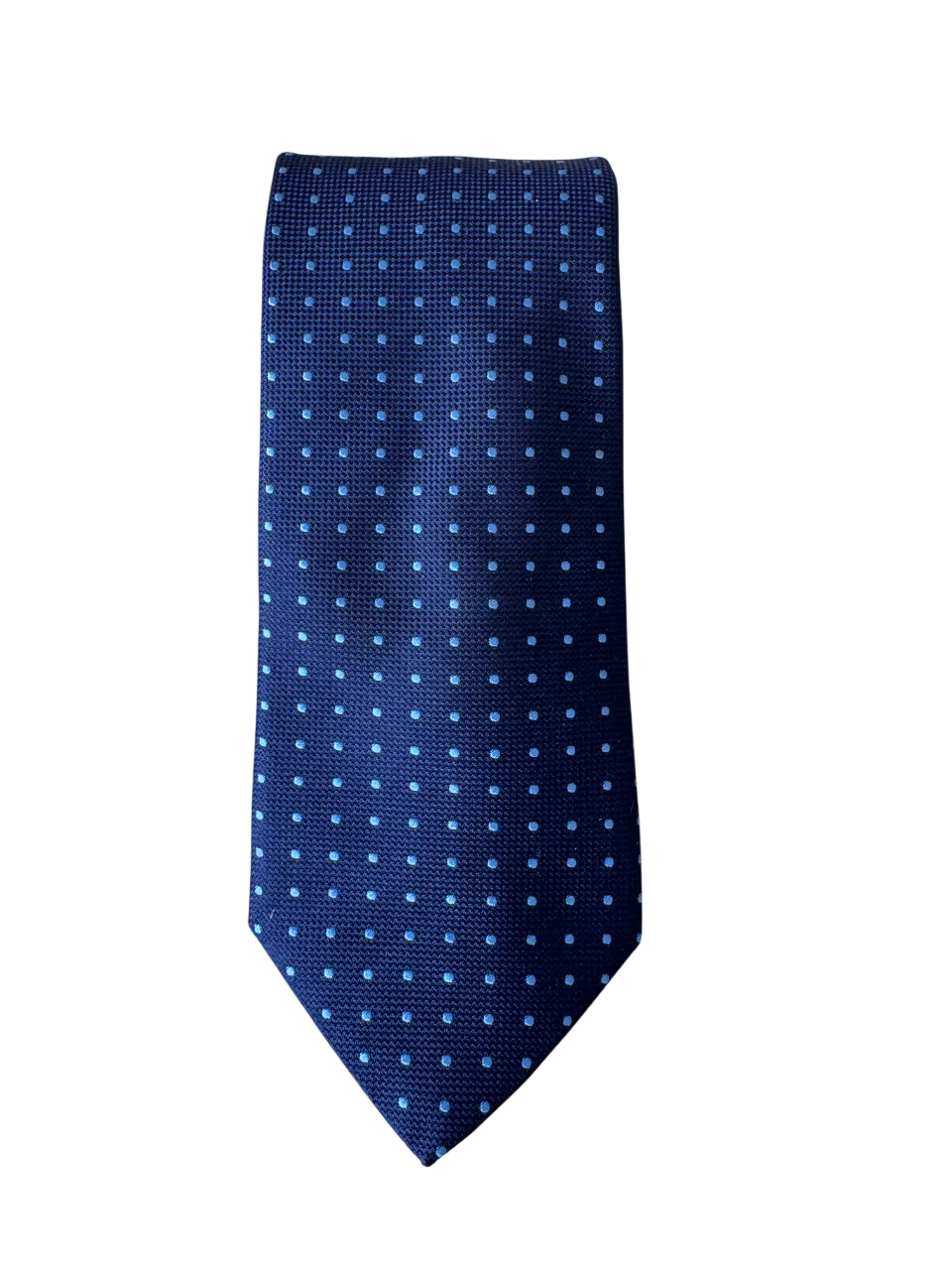 Eton Blue Polka Dot 100% Silk Necktie