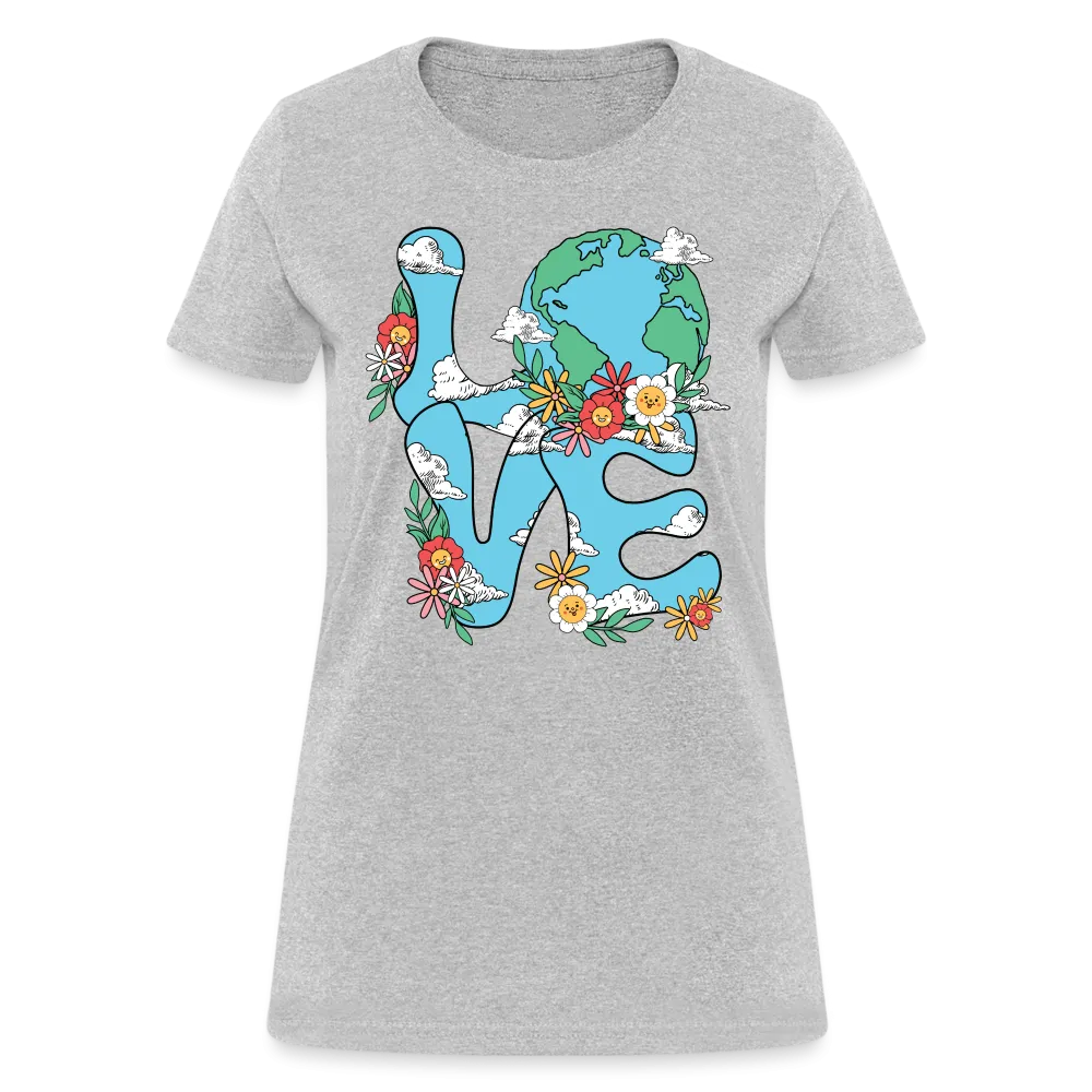 Floral LOVE Earth Day Women's T-Shirt