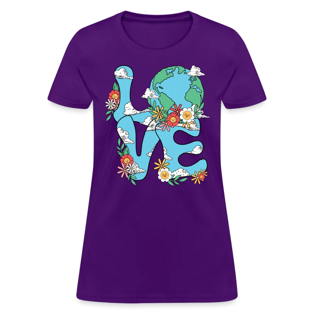 Floral LOVE Earth Day Women's T-Shirt