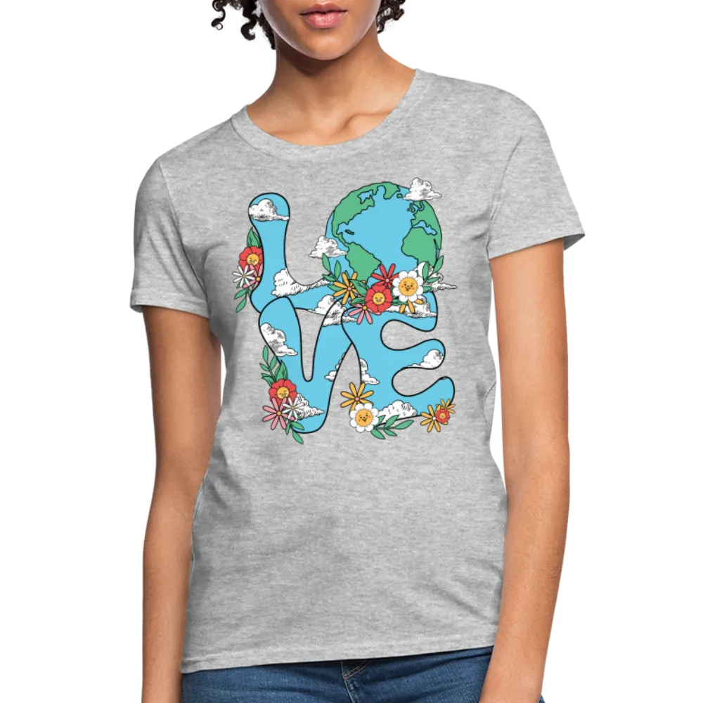 Floral LOVE Earth Day Women's T-Shirt