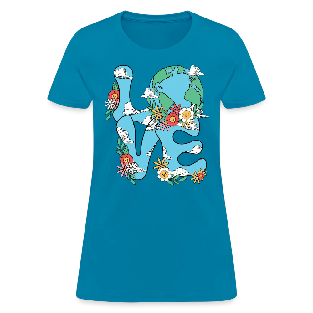 Floral LOVE Earth Day Women's T-Shirt