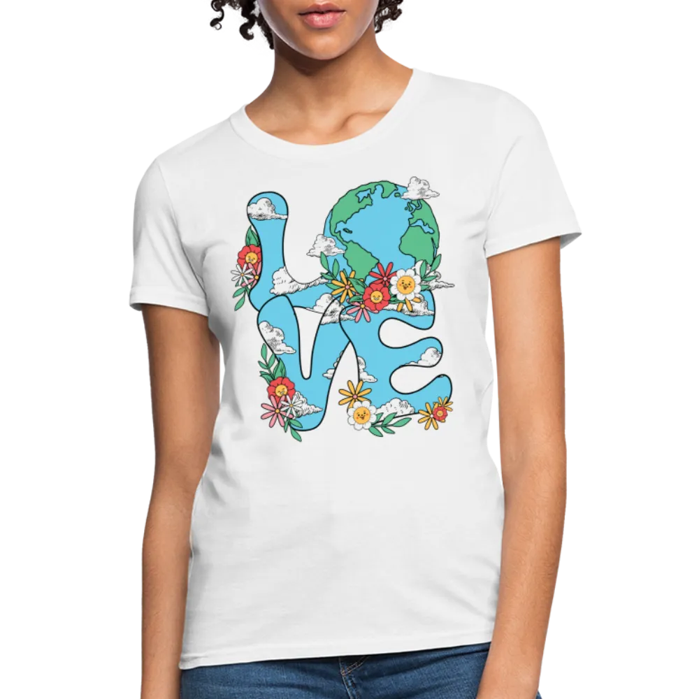 Floral LOVE Earth Day Women's T-Shirt