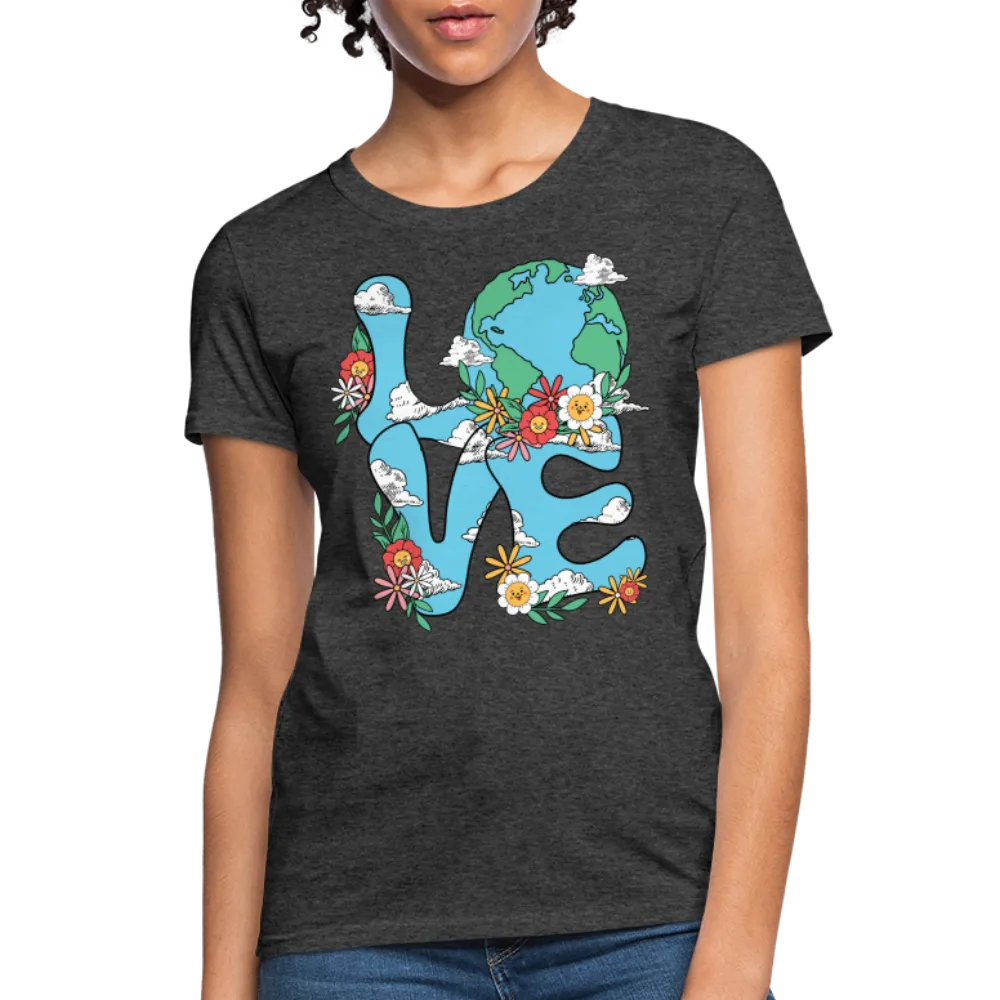 Floral LOVE Earth Day Women's T-Shirt