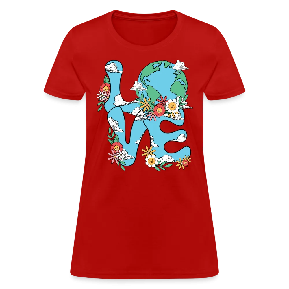 Floral LOVE Earth Day Women's T-Shirt