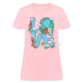 Floral LOVE Earth Day Women's T-Shirt