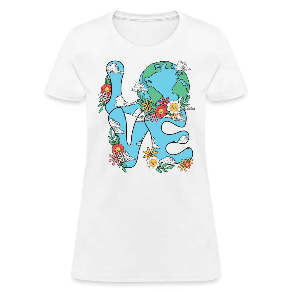 Floral LOVE Earth Day Women's T-Shirt