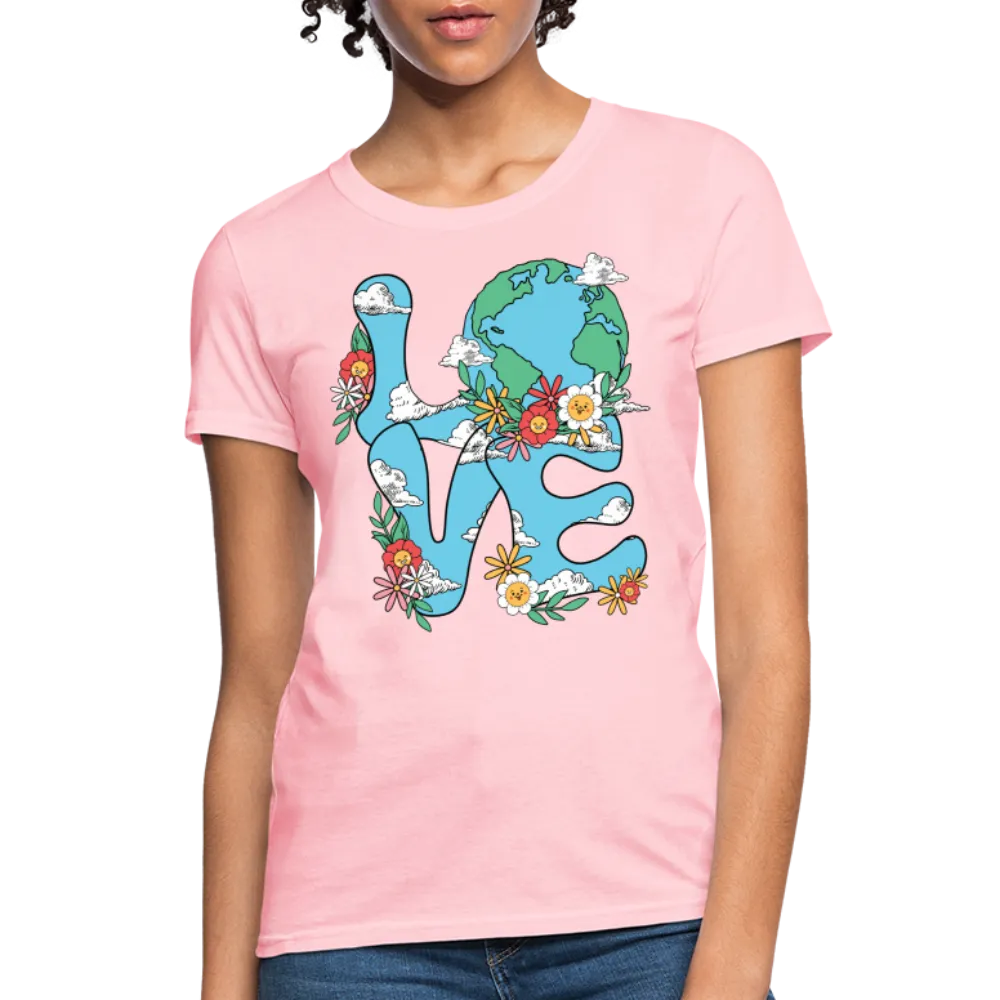 Floral LOVE Earth Day Women's T-Shirt