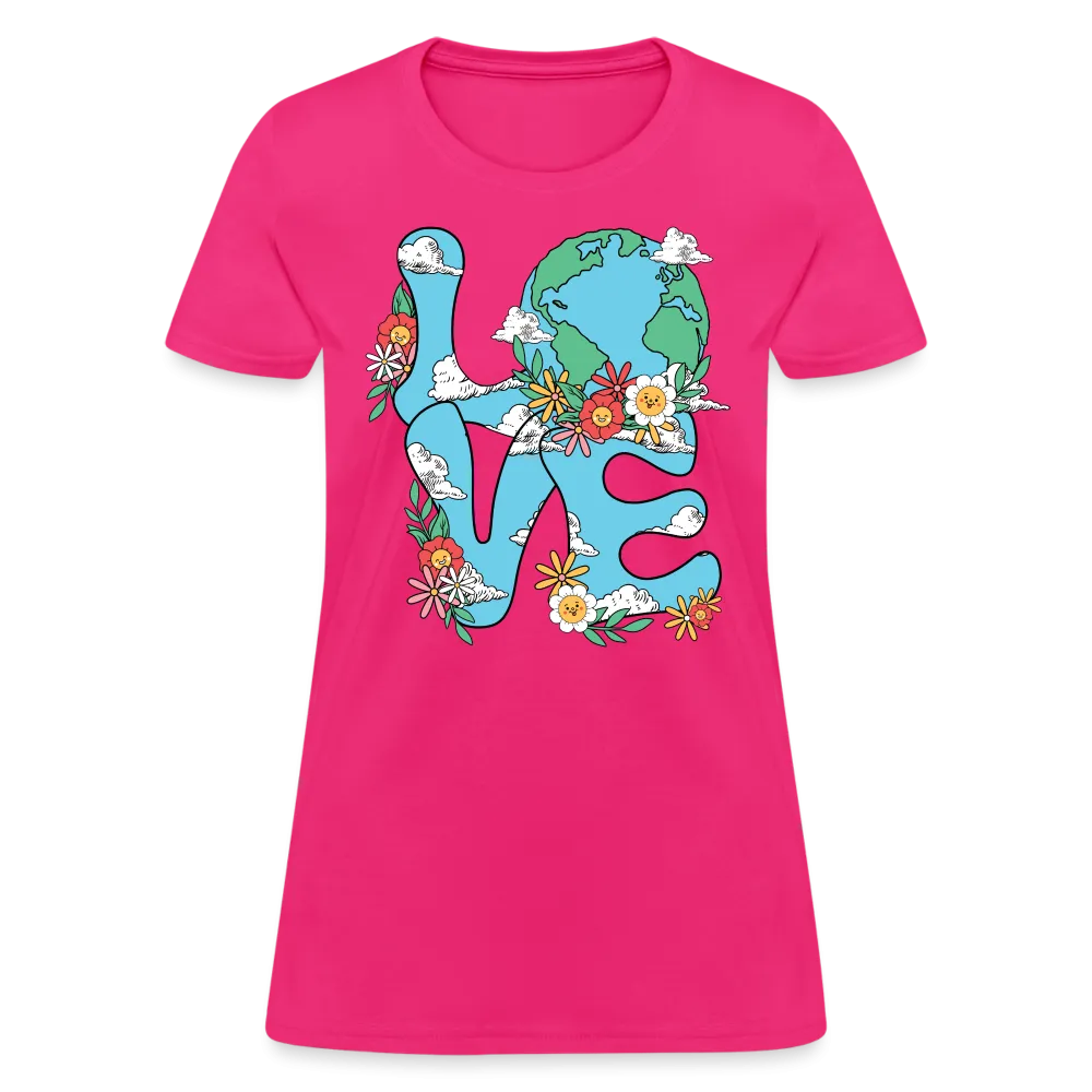 Floral LOVE Earth Day Women's T-Shirt