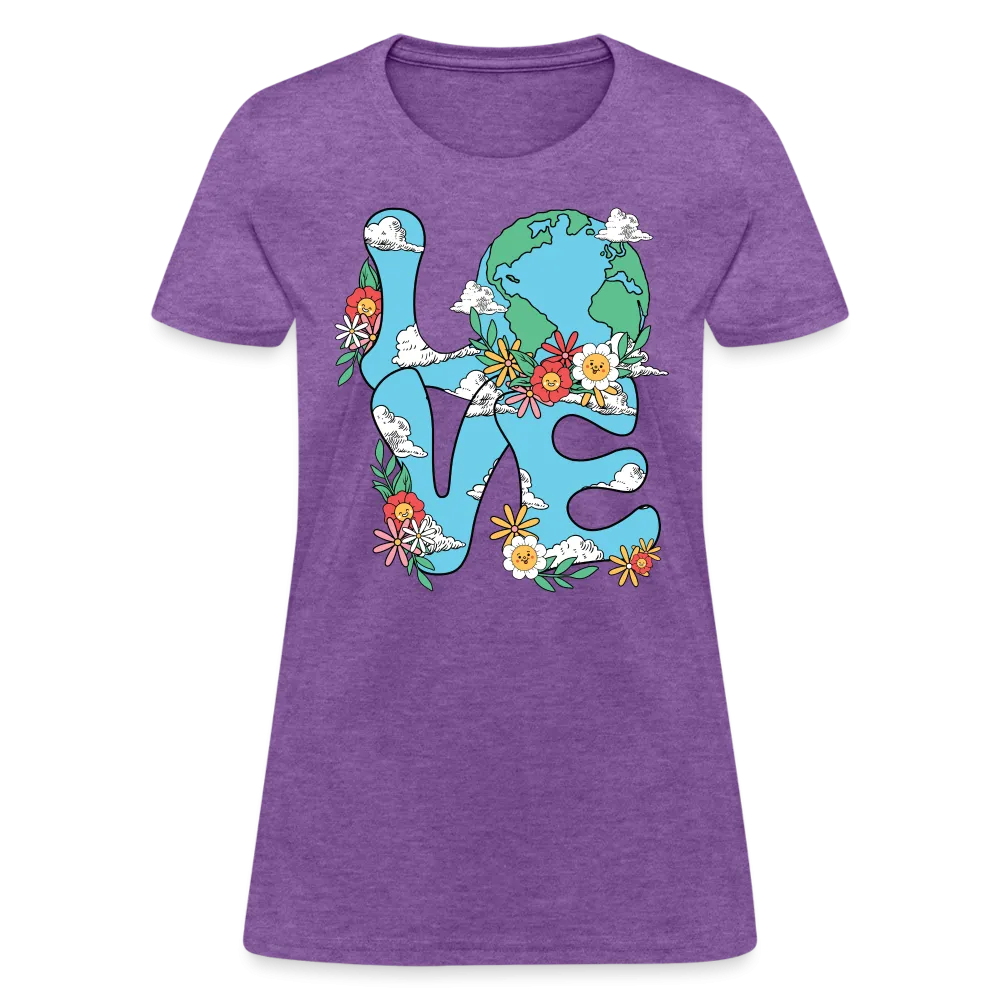 Floral LOVE Earth Day Women's T-Shirt