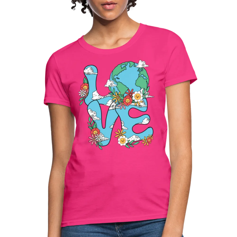 Floral LOVE Earth Day Women's T-Shirt