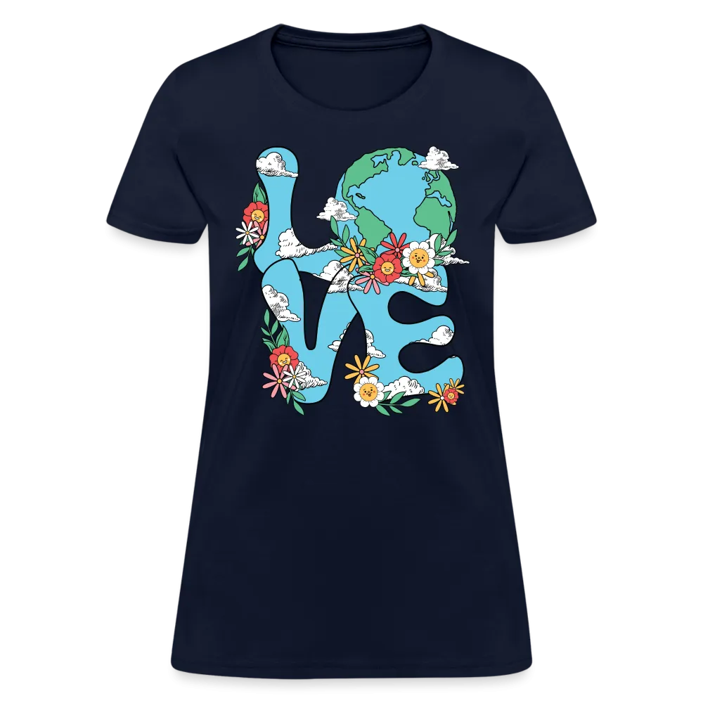 Floral LOVE Earth Day Women's T-Shirt