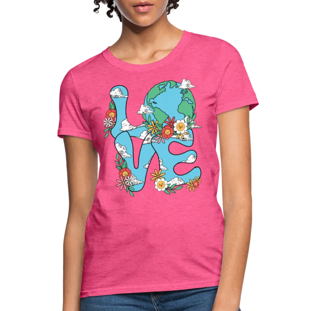 Floral LOVE Earth Day Women's T-Shirt