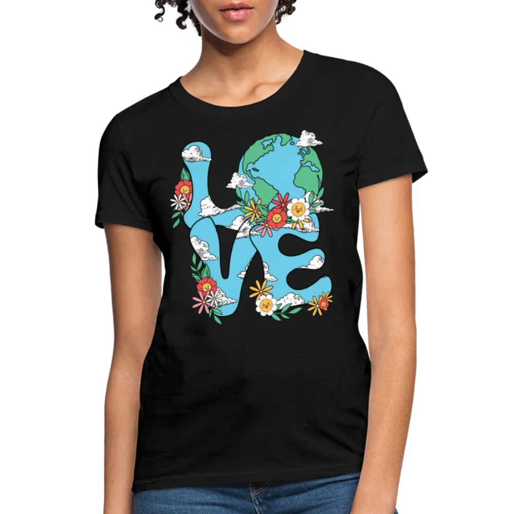 Floral LOVE Earth Day Women's T-Shirt