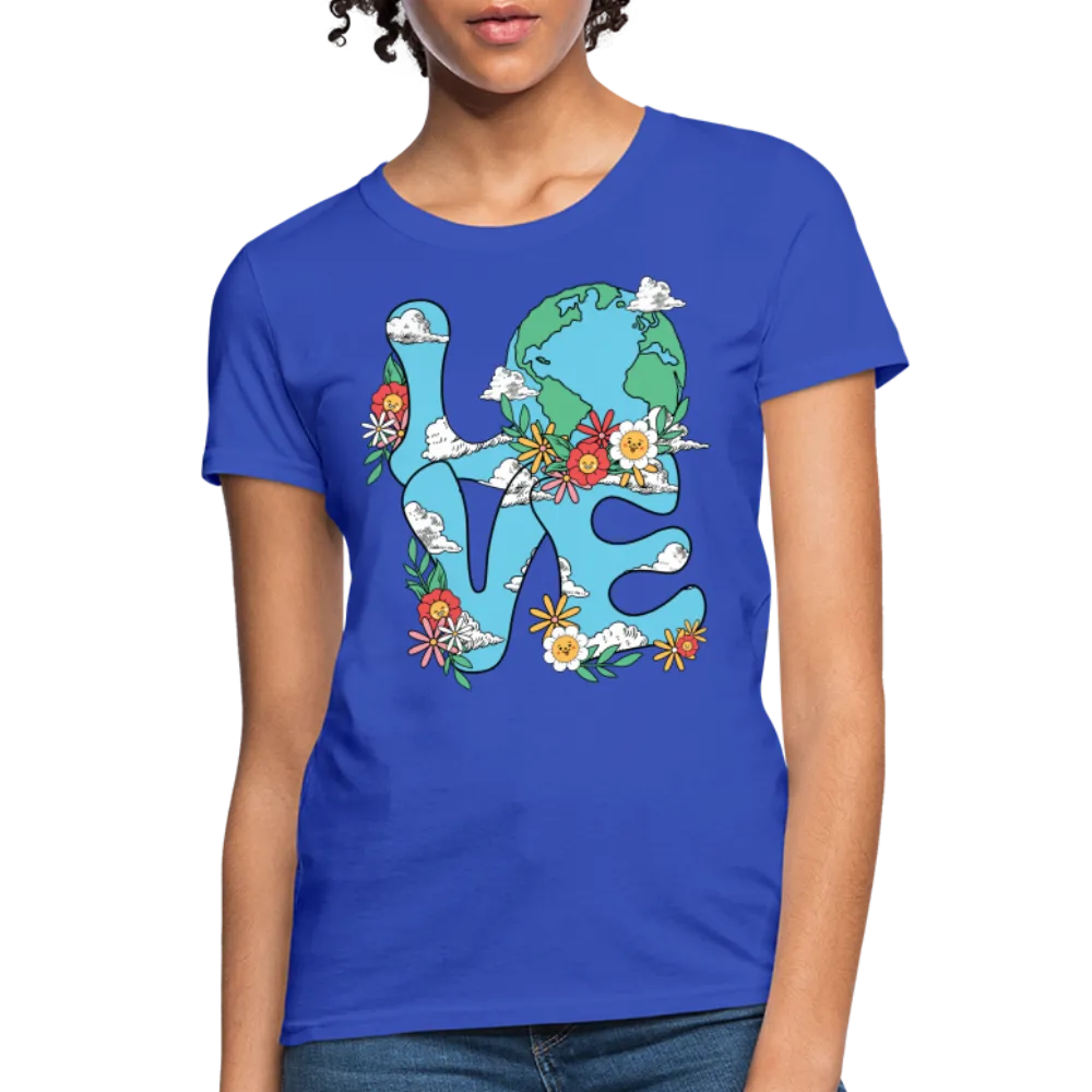 Floral LOVE Earth Day Women's T-Shirt
