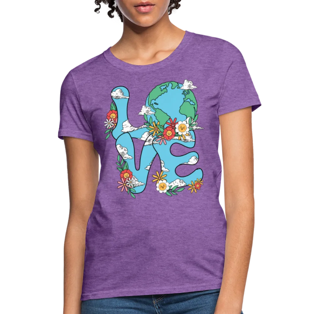 Floral LOVE Earth Day Women's T-Shirt