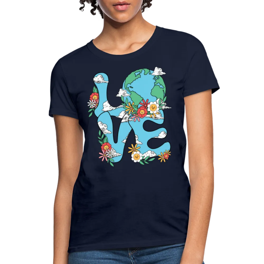Floral LOVE Earth Day Women's T-Shirt