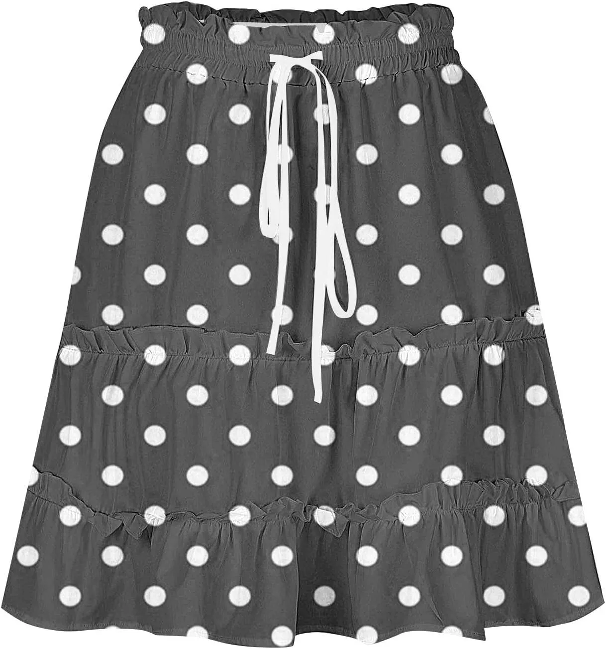 Flowy Printed Mini Skirts for Women Casual High Waisted Summer Boho Skirt Lightweight Adjustable Tie Knot Skorts
