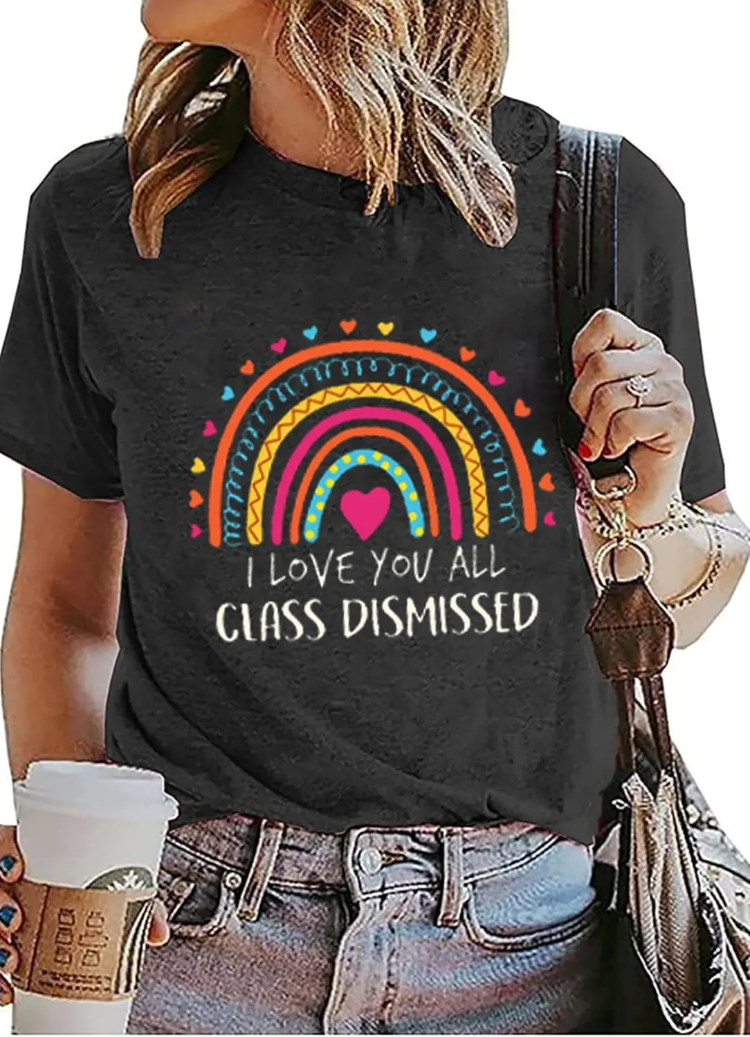 Happy Last Day of School Shirts Women Hello Summer Teacher Life Tops School Graduation Tee Appreciation Gift Blouse