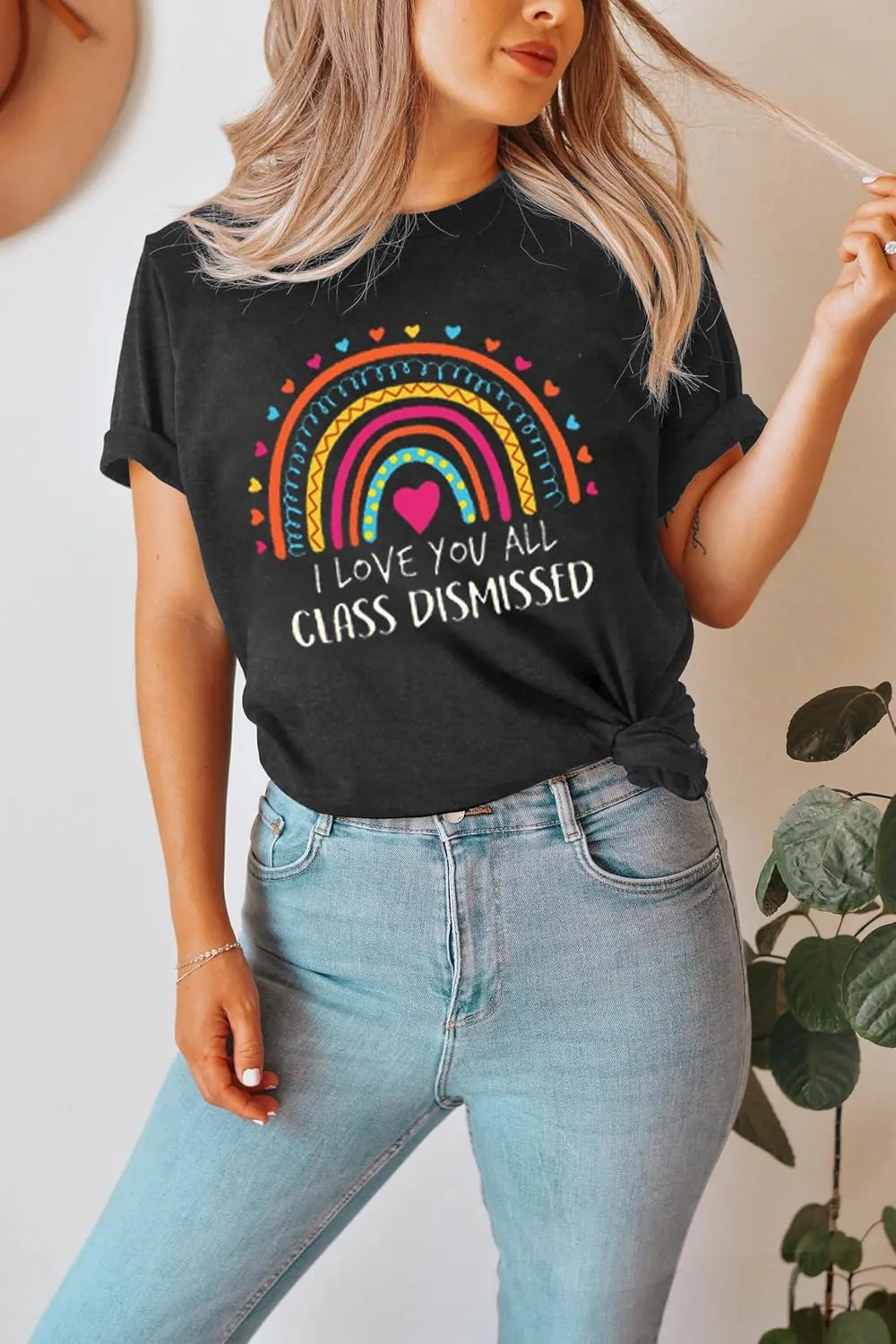 Happy Last Day of School Shirts Women Hello Summer Teacher Life Tops School Graduation Tee Appreciation Gift Blouse