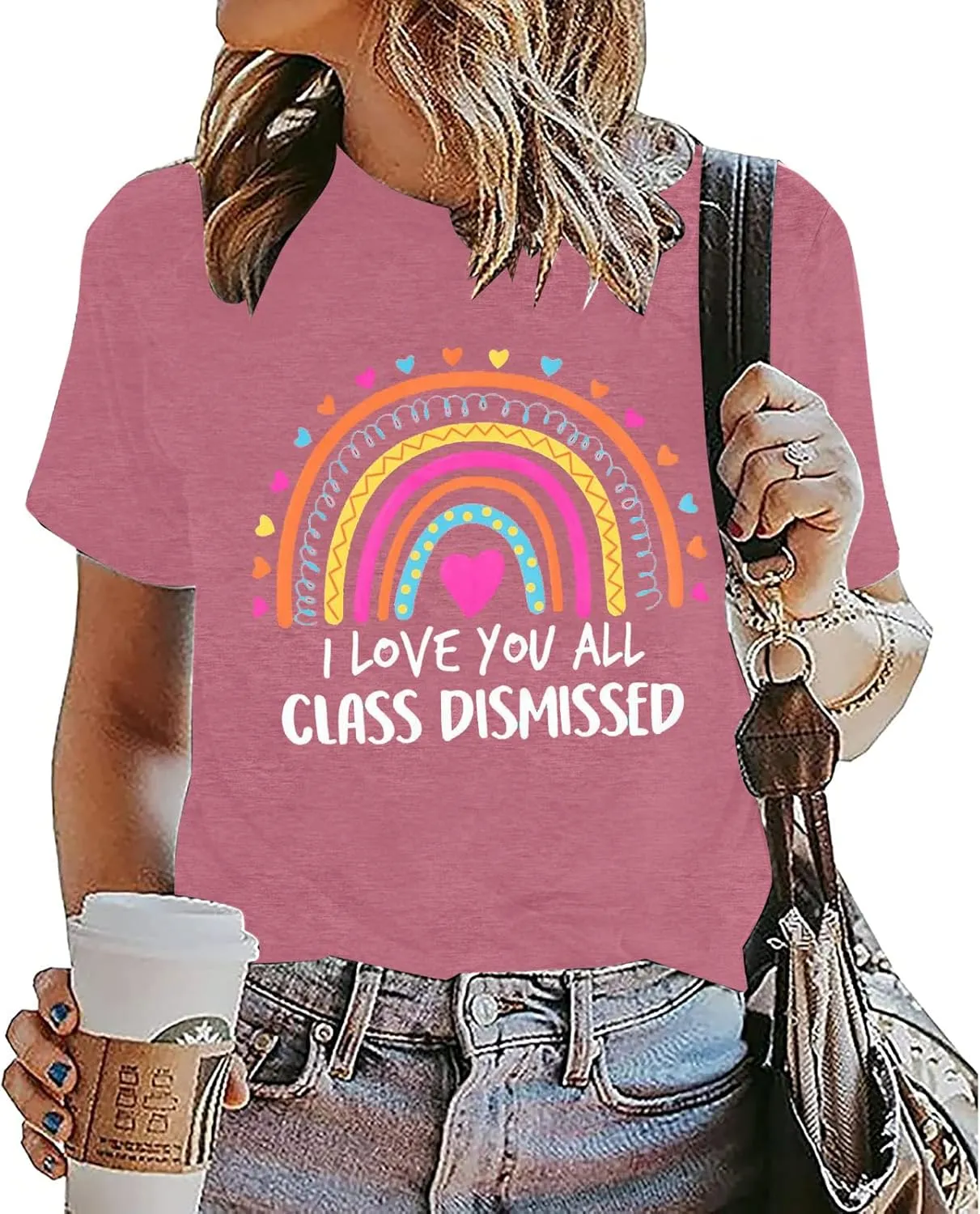 Happy Last Day of School Shirts Women Hello Summer Teacher Life Tops School Graduation Tee Appreciation Gift Blouse