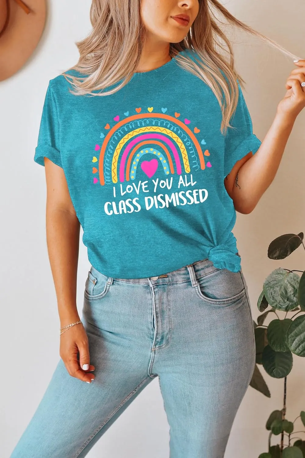 Happy Last Day of School Shirts Women Hello Summer Teacher Life Tops School Graduation Tee Appreciation Gift Blouse