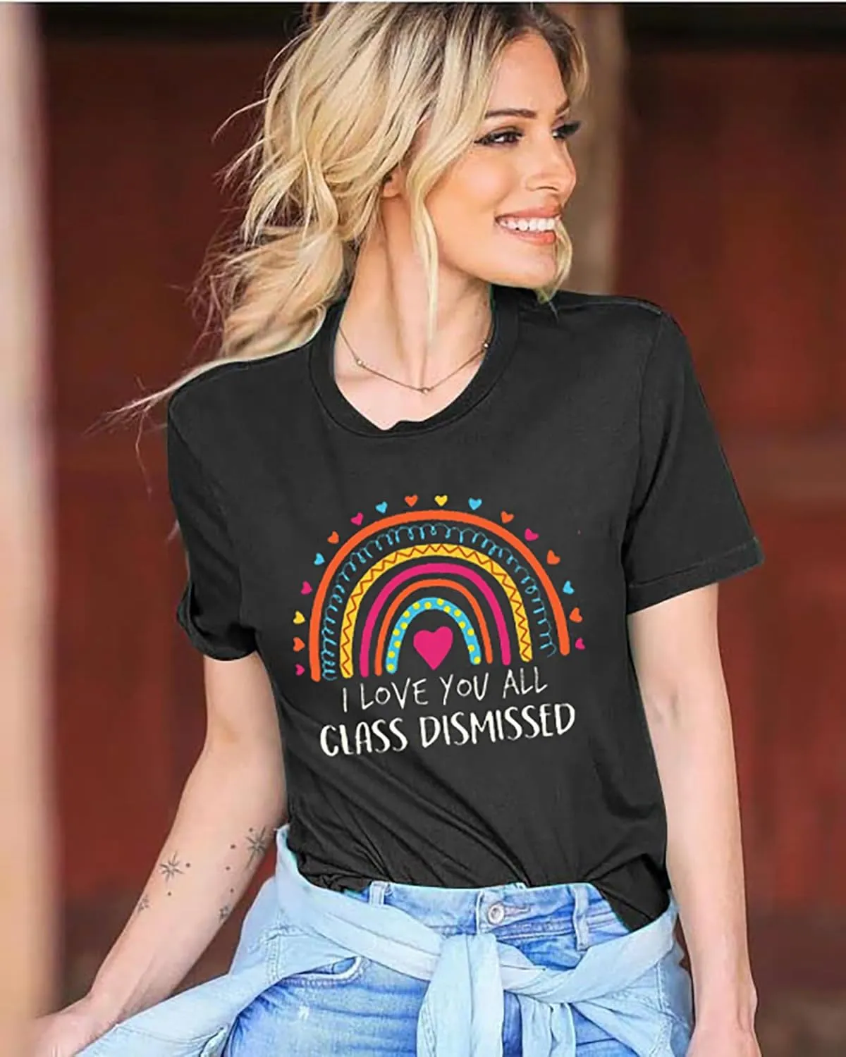 Happy Last Day of School Shirts Women Hello Summer Teacher Life Tops School Graduation Tee Appreciation Gift Blouse
