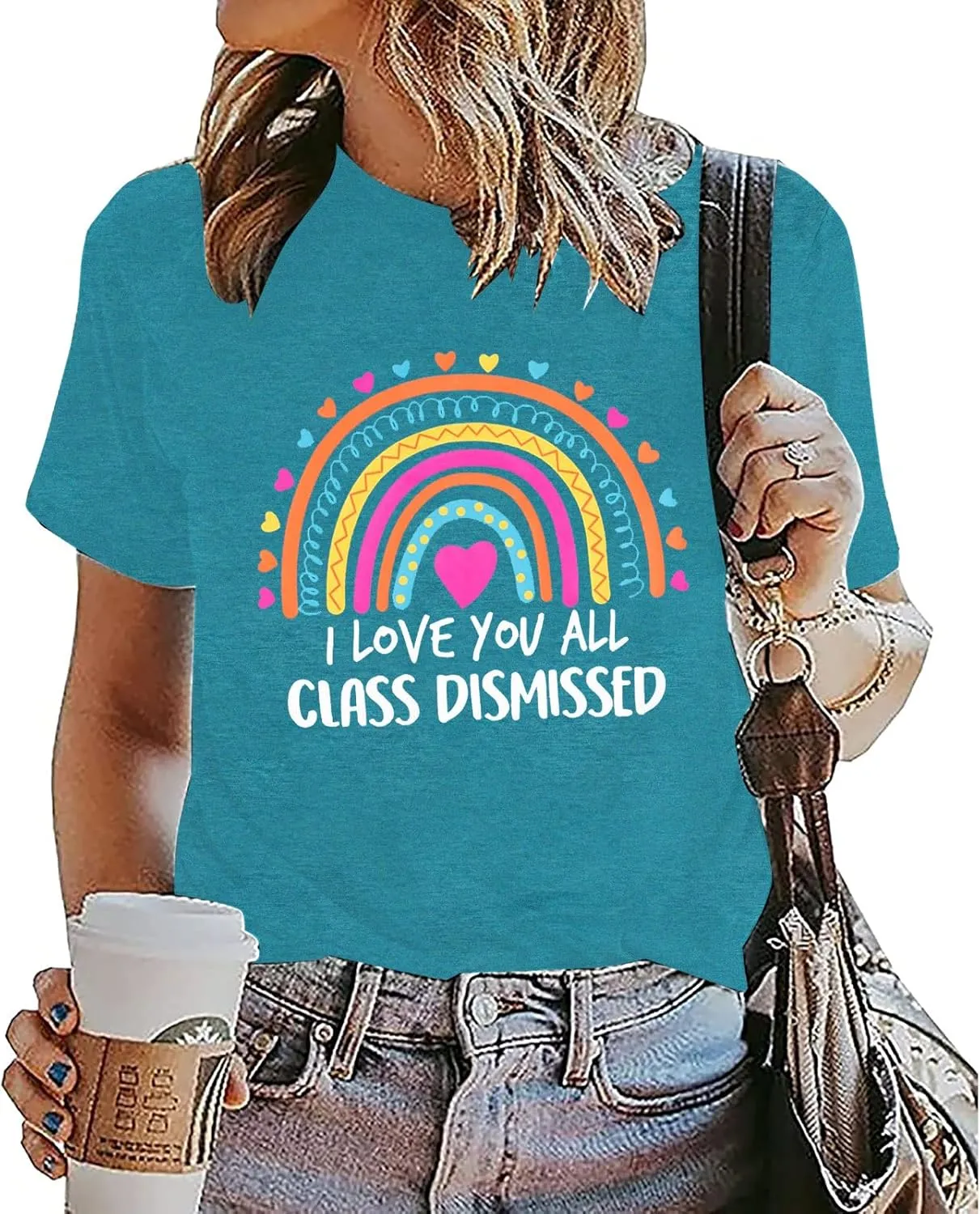 Happy Last Day of School Shirts Women Hello Summer Teacher Life Tops School Graduation Tee Appreciation Gift Blouse