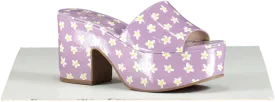 Larroude Purple Miso Floral Patent Mule UK 3.5 👠