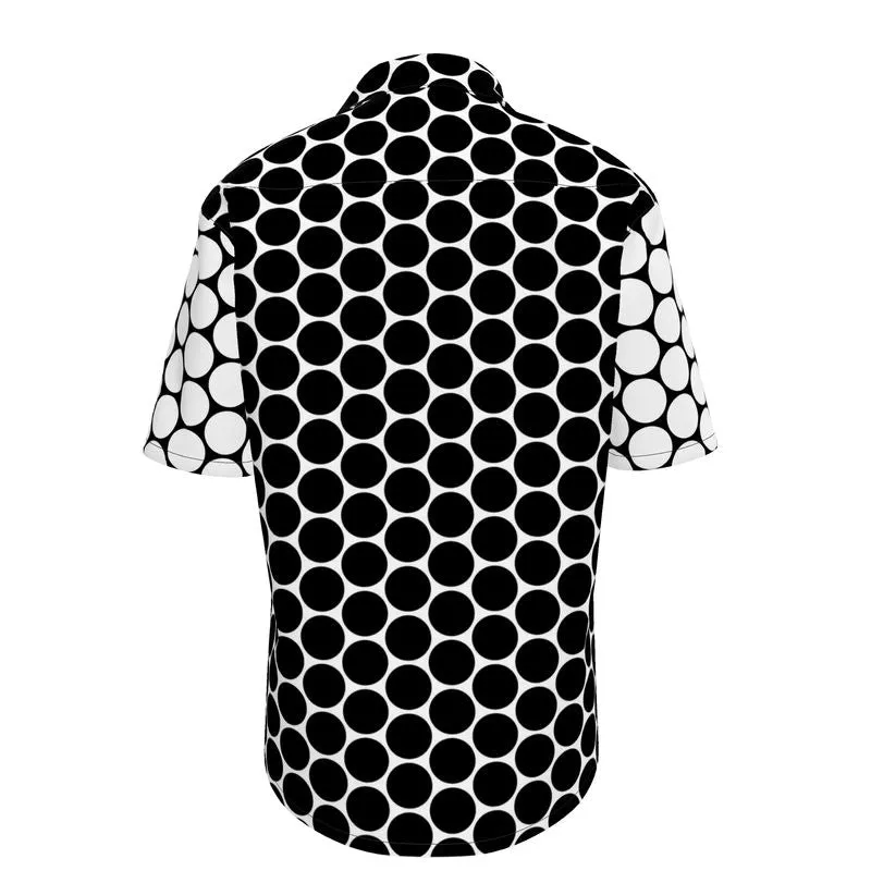 Macro Polka dots Mens Short Sleeve Shirts