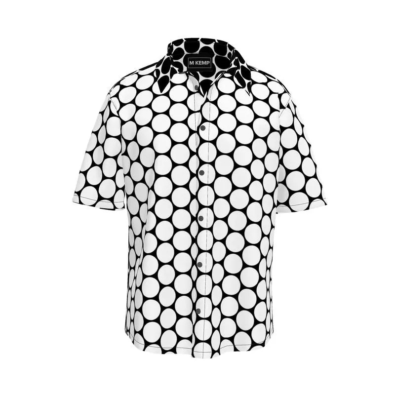 Macro Polka dots Mens Short Sleeve Shirts