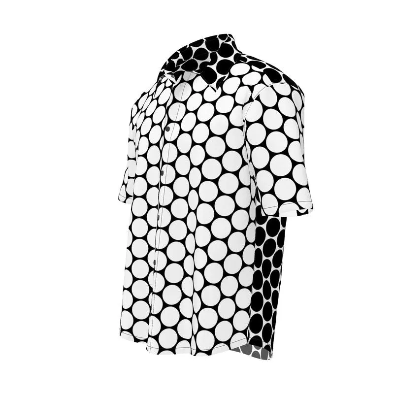 Macro Polka dots Mens Short Sleeve Shirts