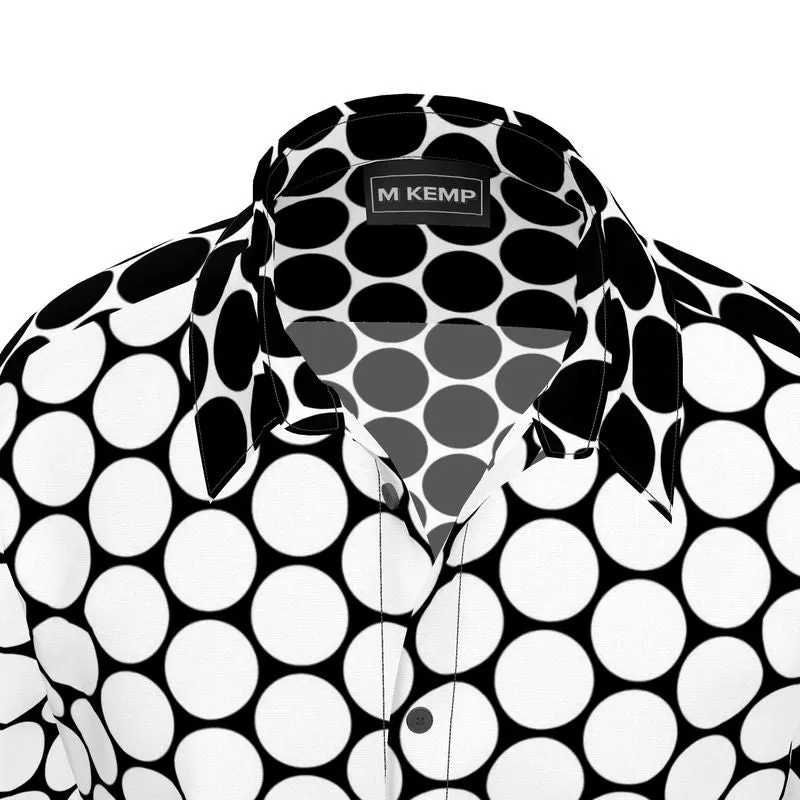 Macro Polka dots Mens Short Sleeve Shirts