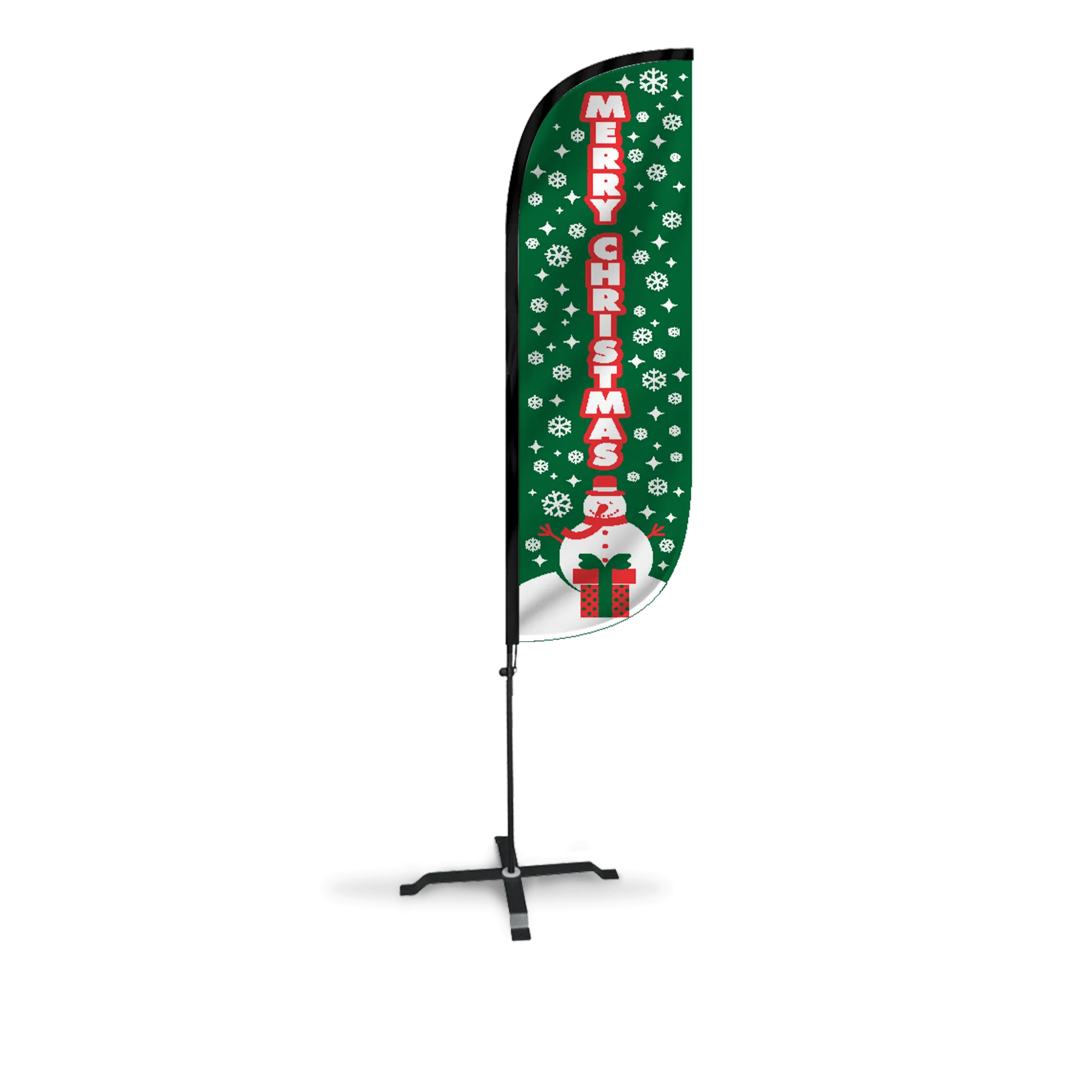 Merry Christmas Feather Flag