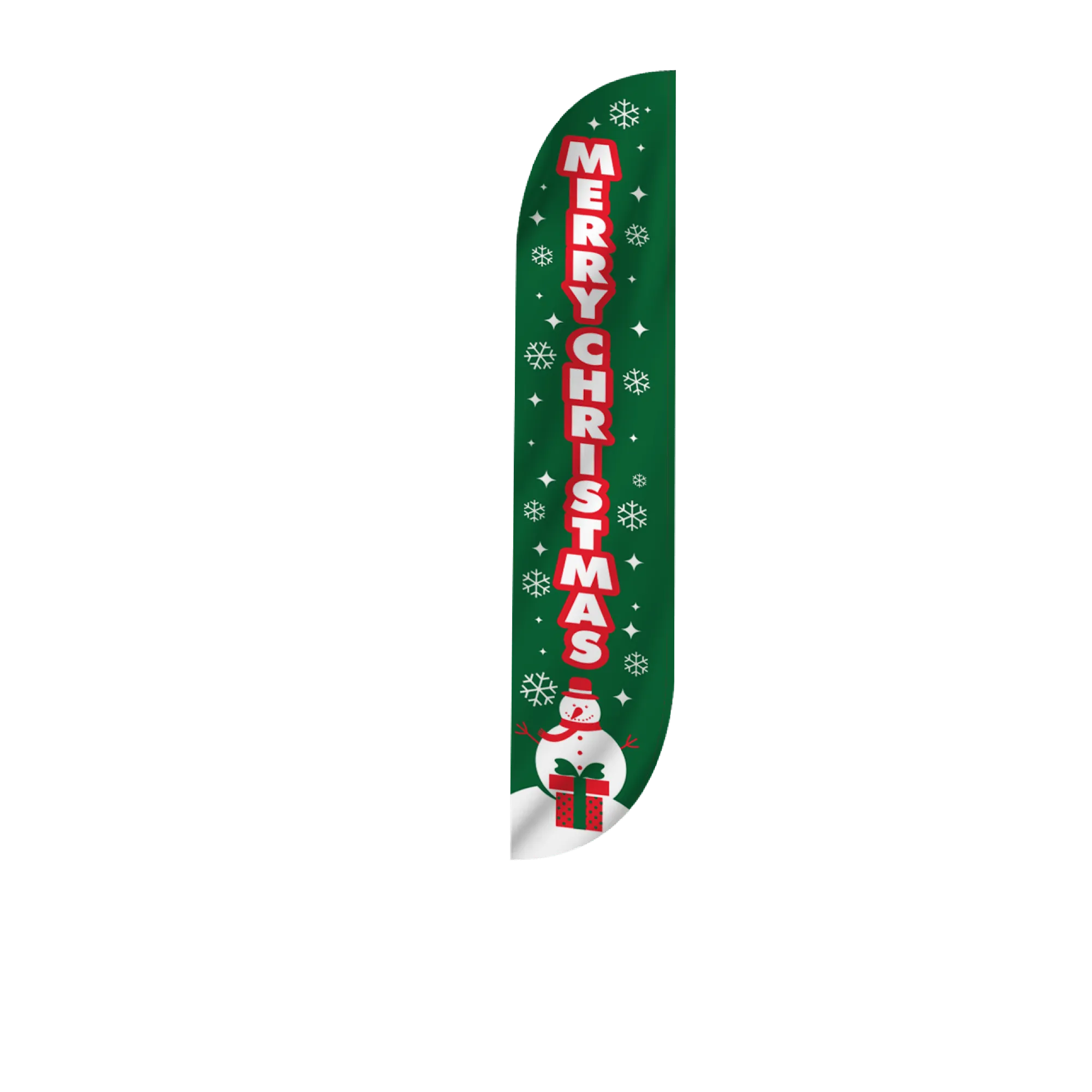 Merry Christmas Feather Flag