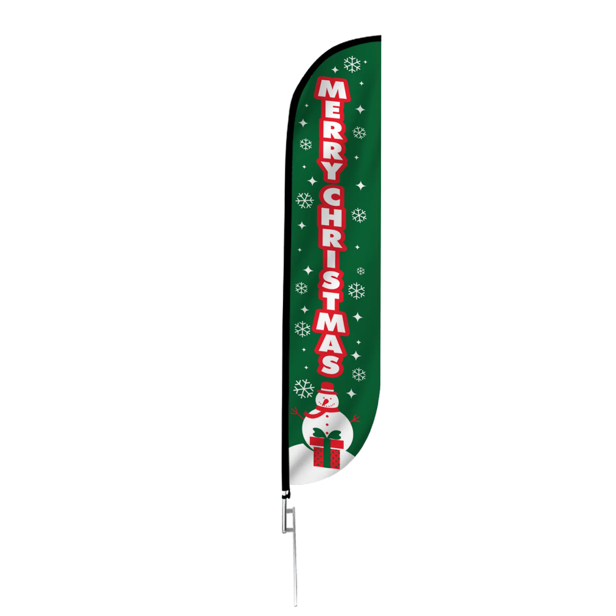 Merry Christmas Feather Flag