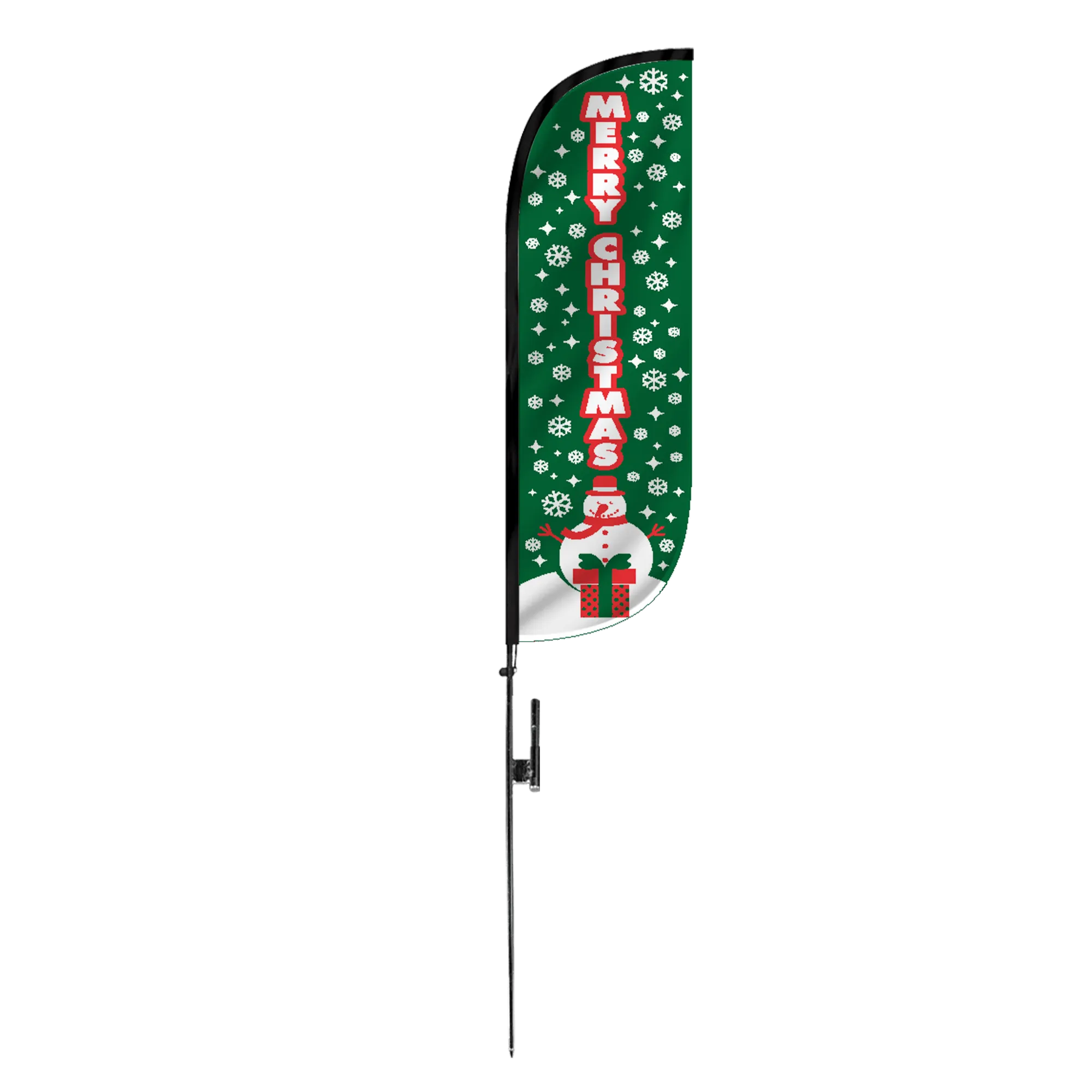 Merry Christmas Feather Flag