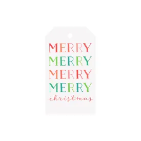 Merry Merry Colorblock Luggage Gift Tags