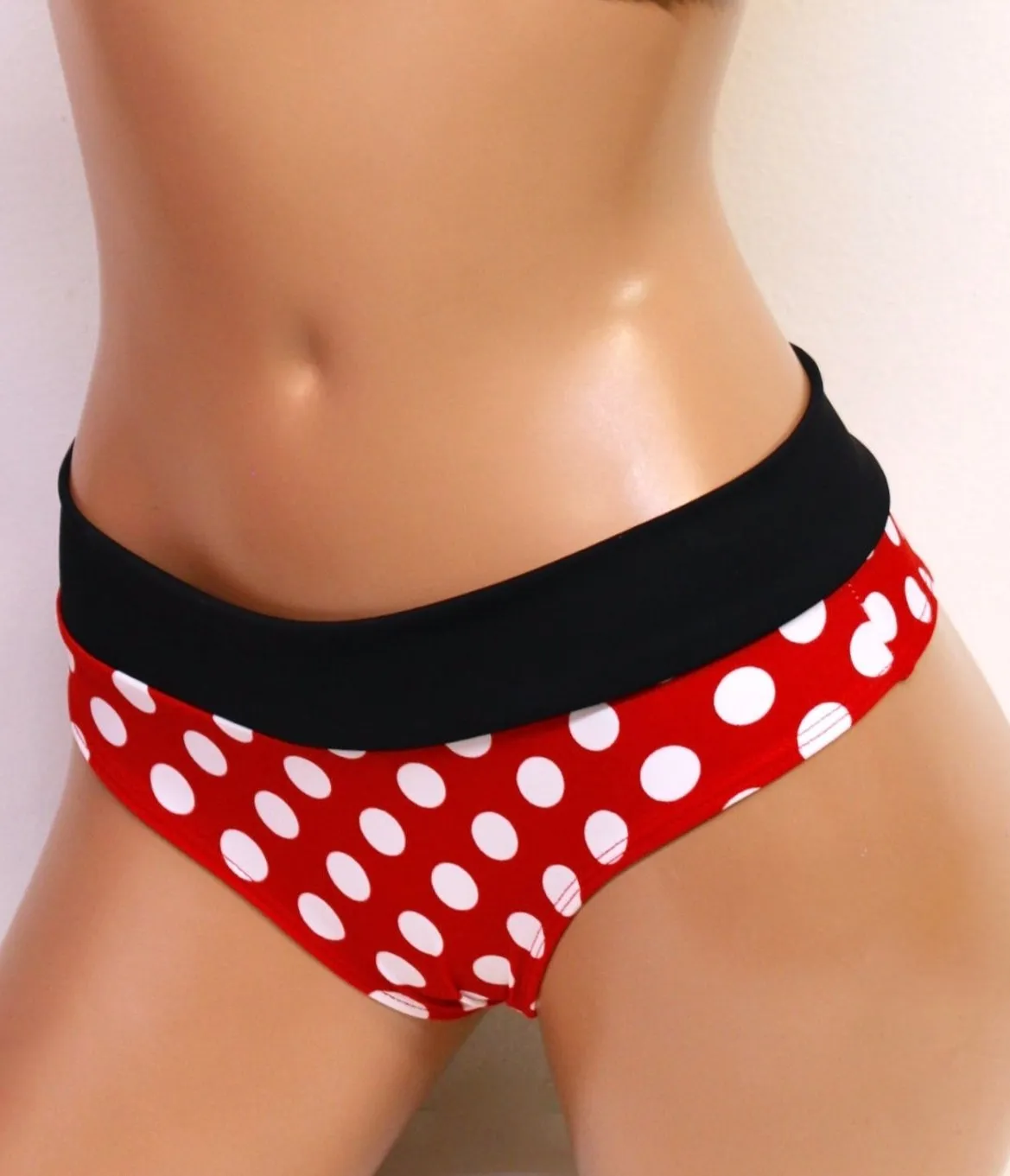 Polka Dot Pin-Up Bikini in Red