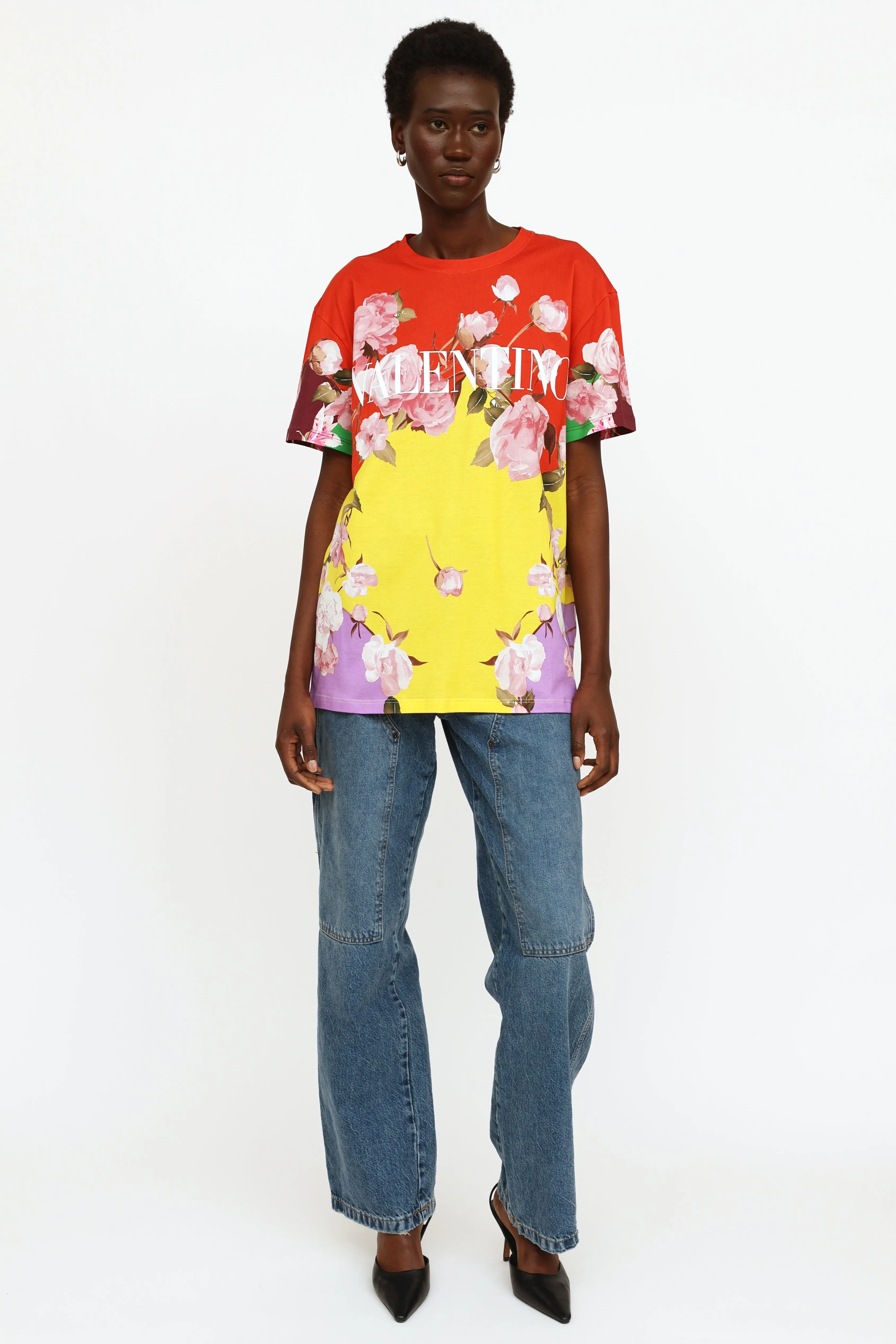 Red Yellow & Purple Floral Logo Top