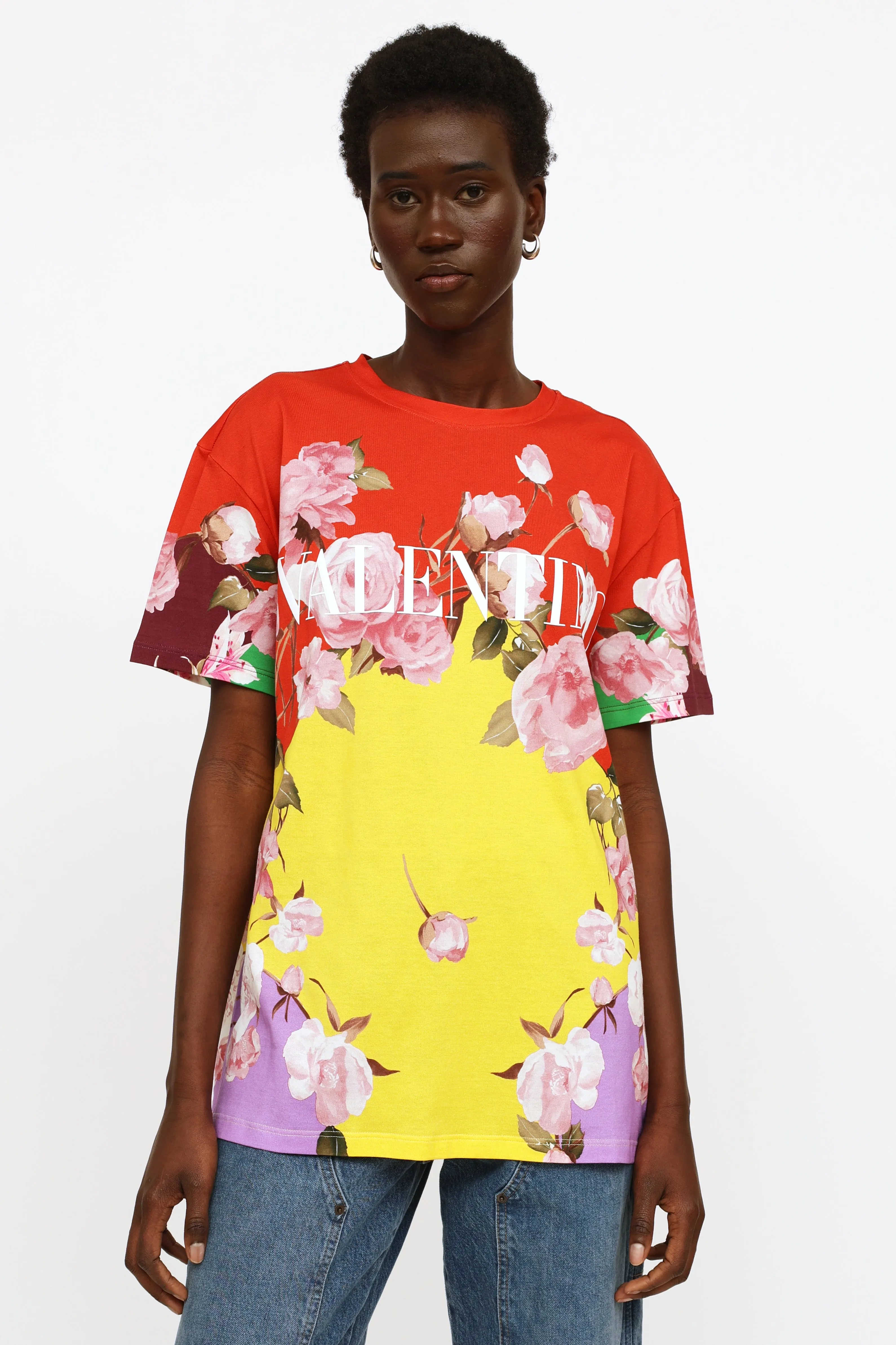 Red Yellow & Purple Floral Logo Top