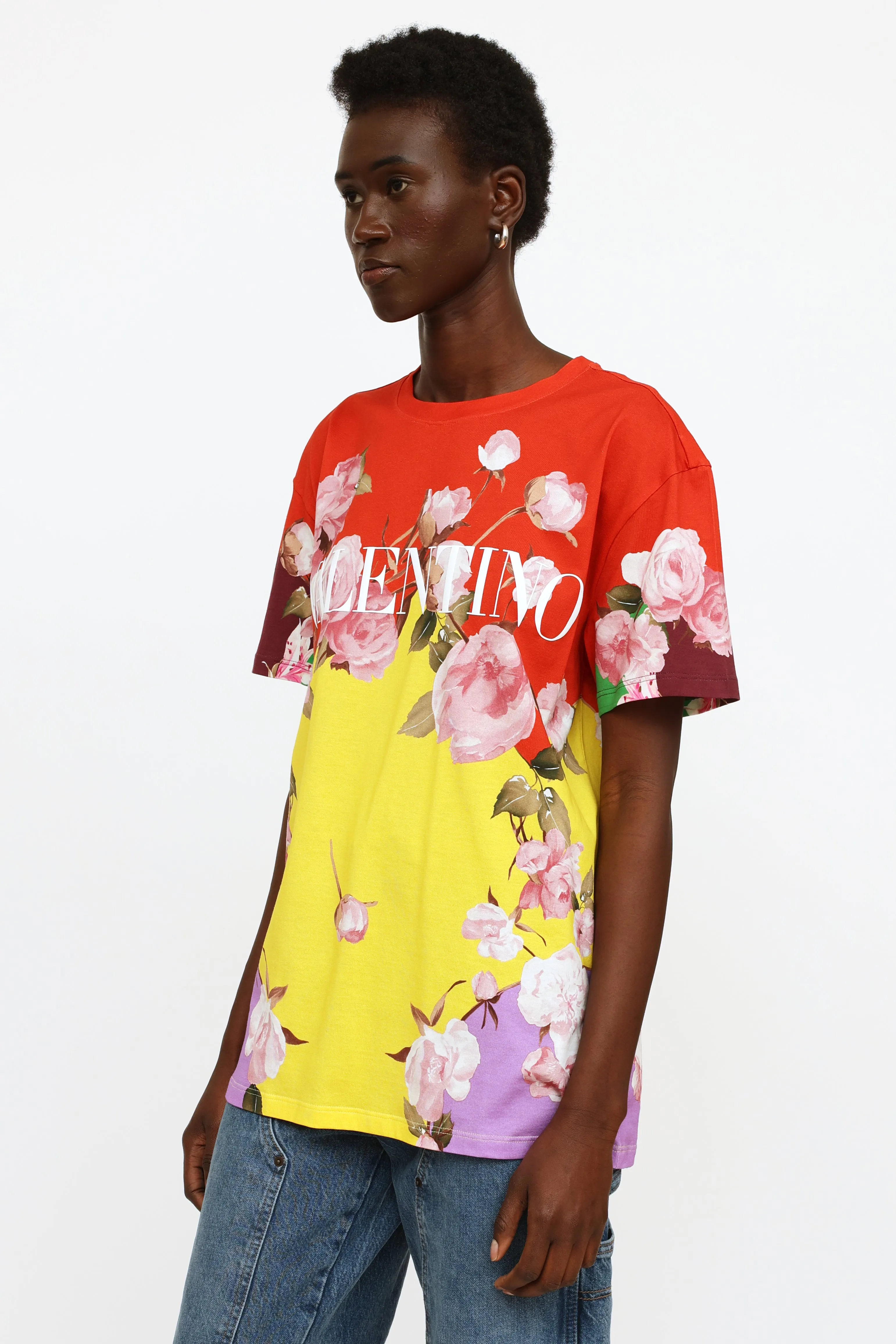 Red Yellow & Purple Floral Logo Top