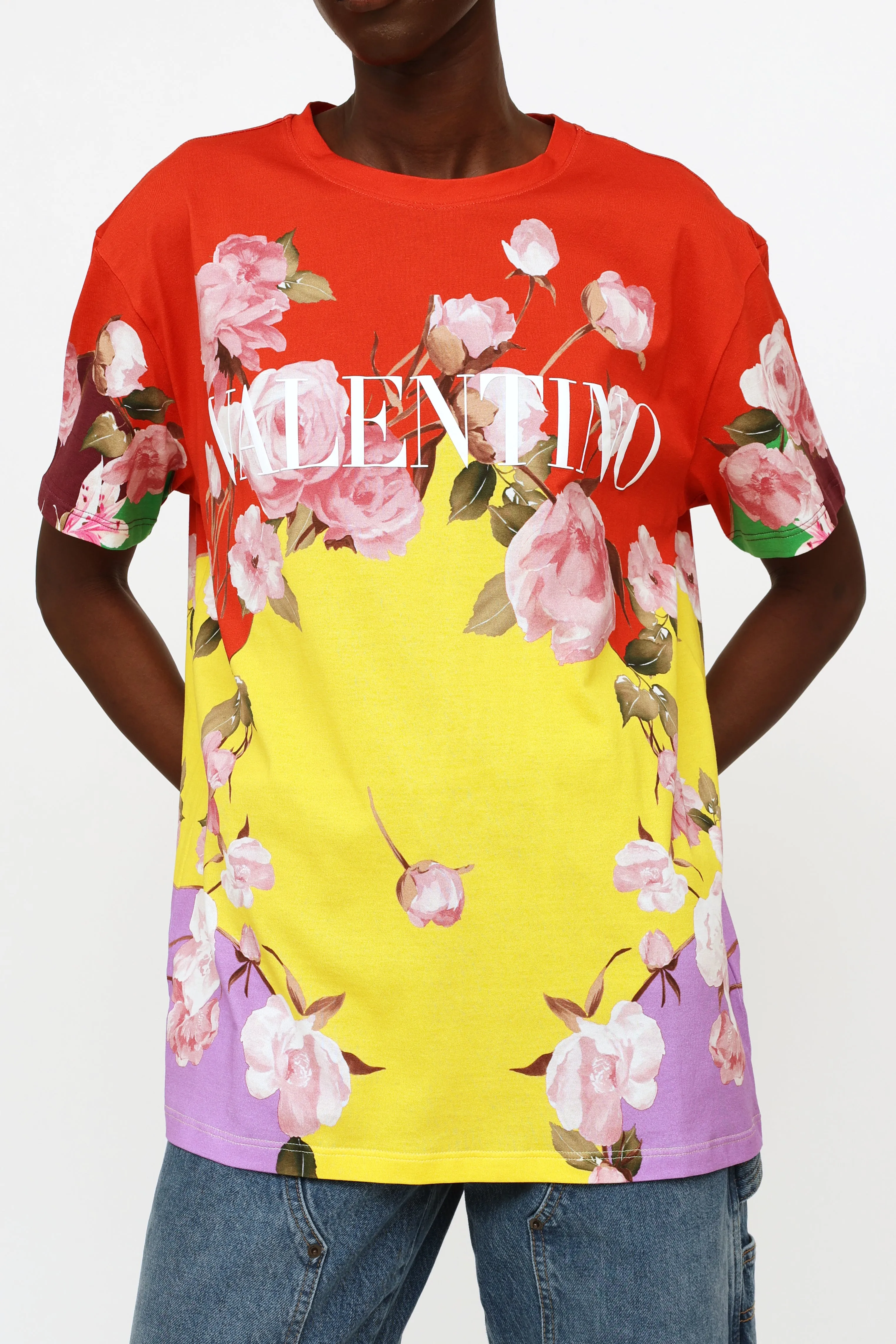 Red Yellow & Purple Floral Logo Top
