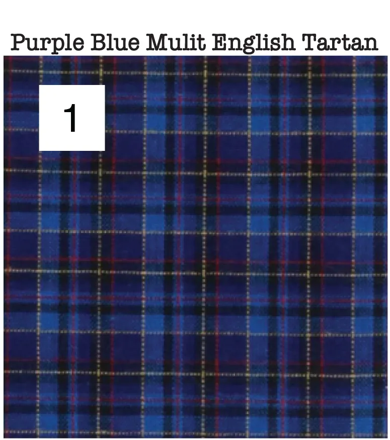 Roosevelt / Purple Blue Mini Check English Tartan -  SMALL BATCH STYLE