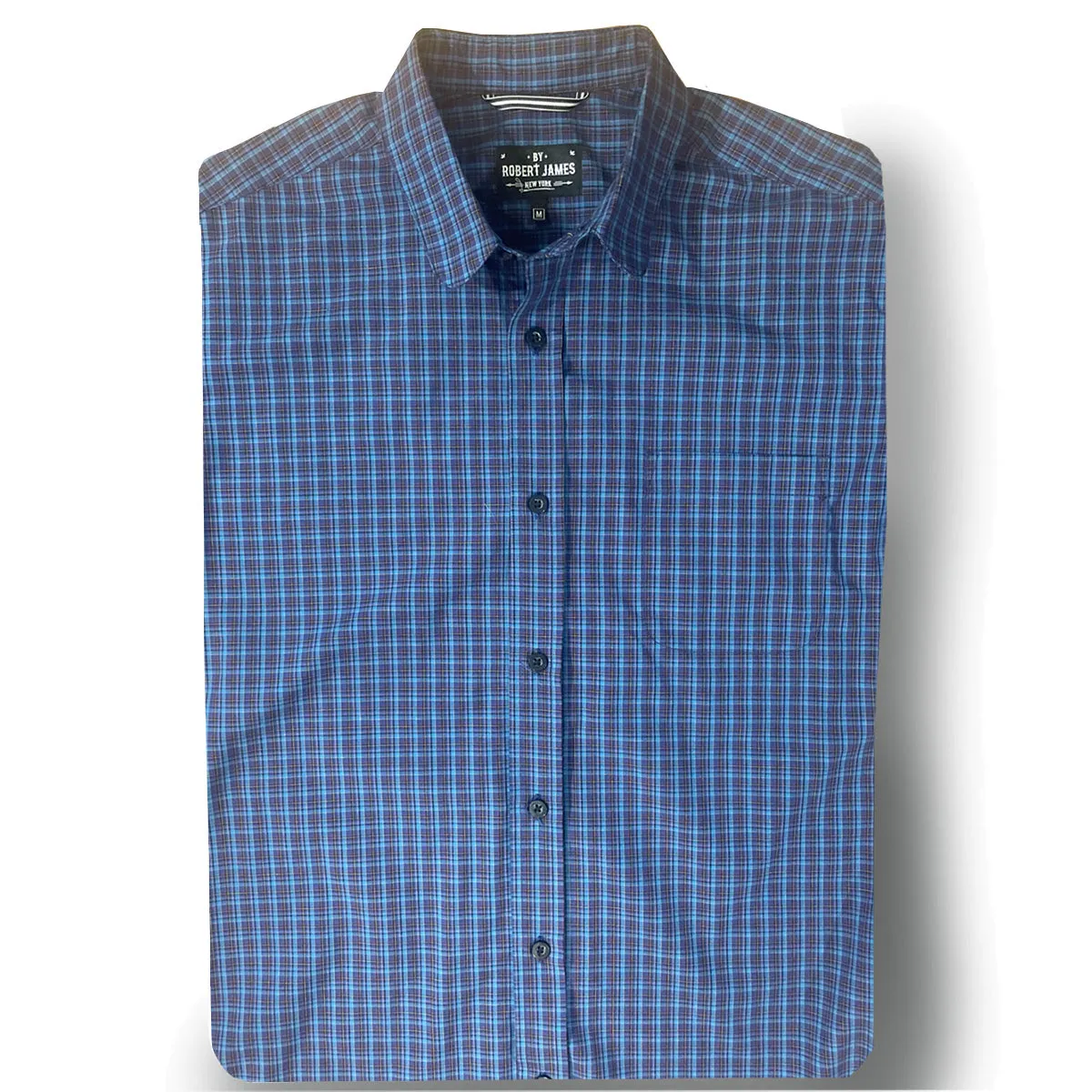 Roosevelt / Purple Blue Mini Check English Tartan -  SMALL BATCH STYLE