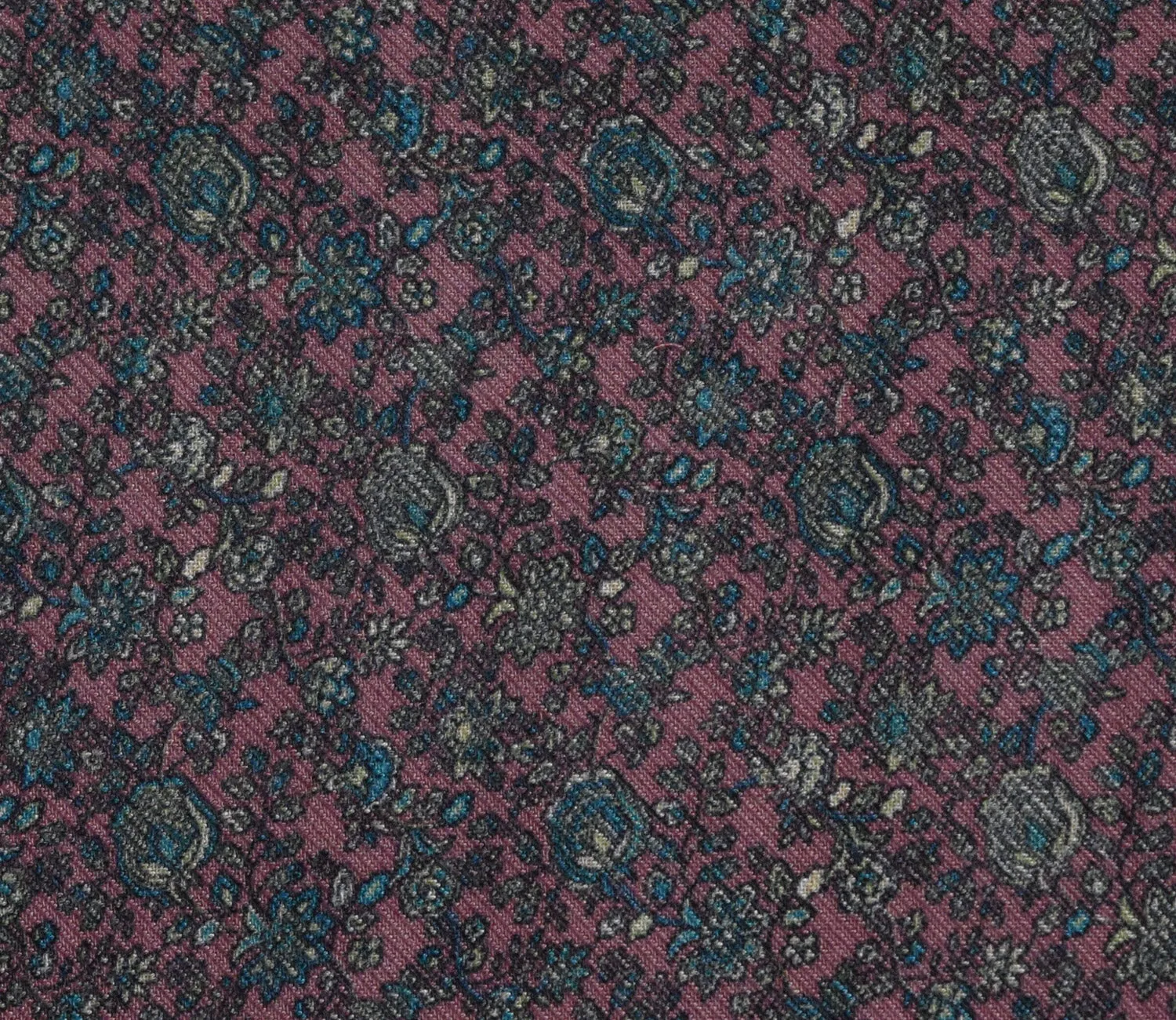 Small Floral Pattern Digital Printed Pure Pashmina Fabric Available in Purple , Teal , Green and Pink